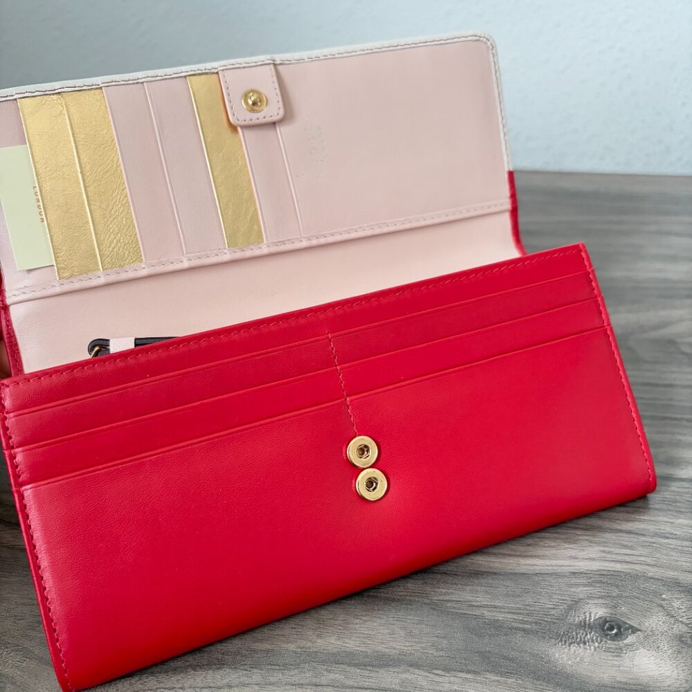Radley London Hole Lotta Fun Large Leather Flapover Wallet Red - Picture 5 of 9